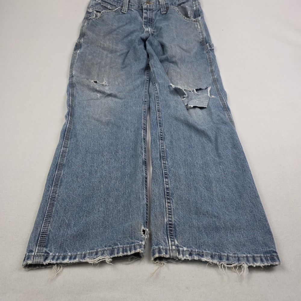 Vintage Y2k Lee Carpenter Jeans Mens 32x32 Blue Distressed Thrashed Skater - Picture 7 of 16